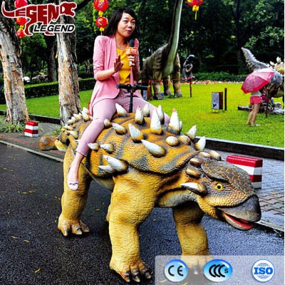 Theme park equipment realistic walking dinosaur ride for sale