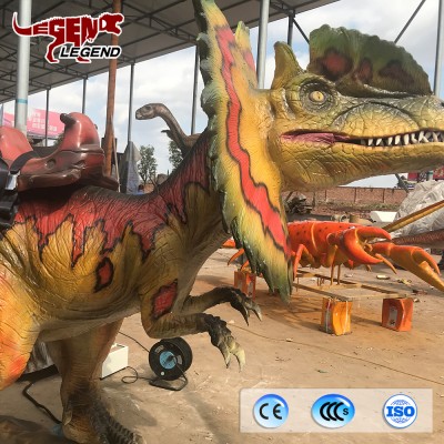 Jurassic theme park decoration electric dinosaur ride on toys from Zigong